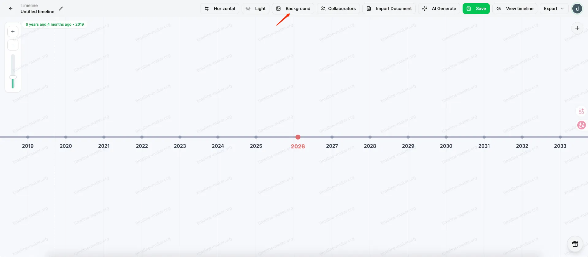 S03 - Top bar Background button location
