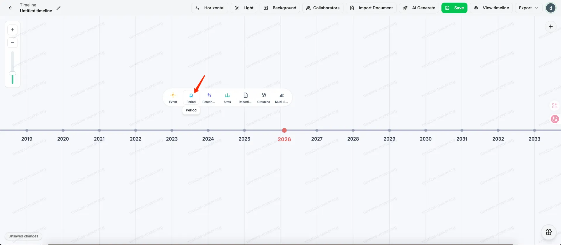 S07 - Period option in create menu