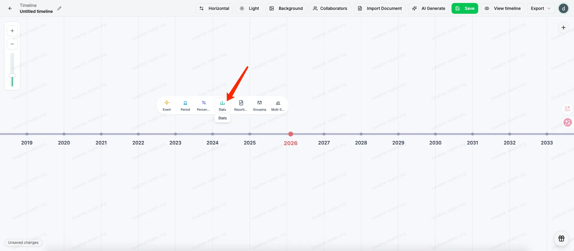 S11 - Stats option in create menu