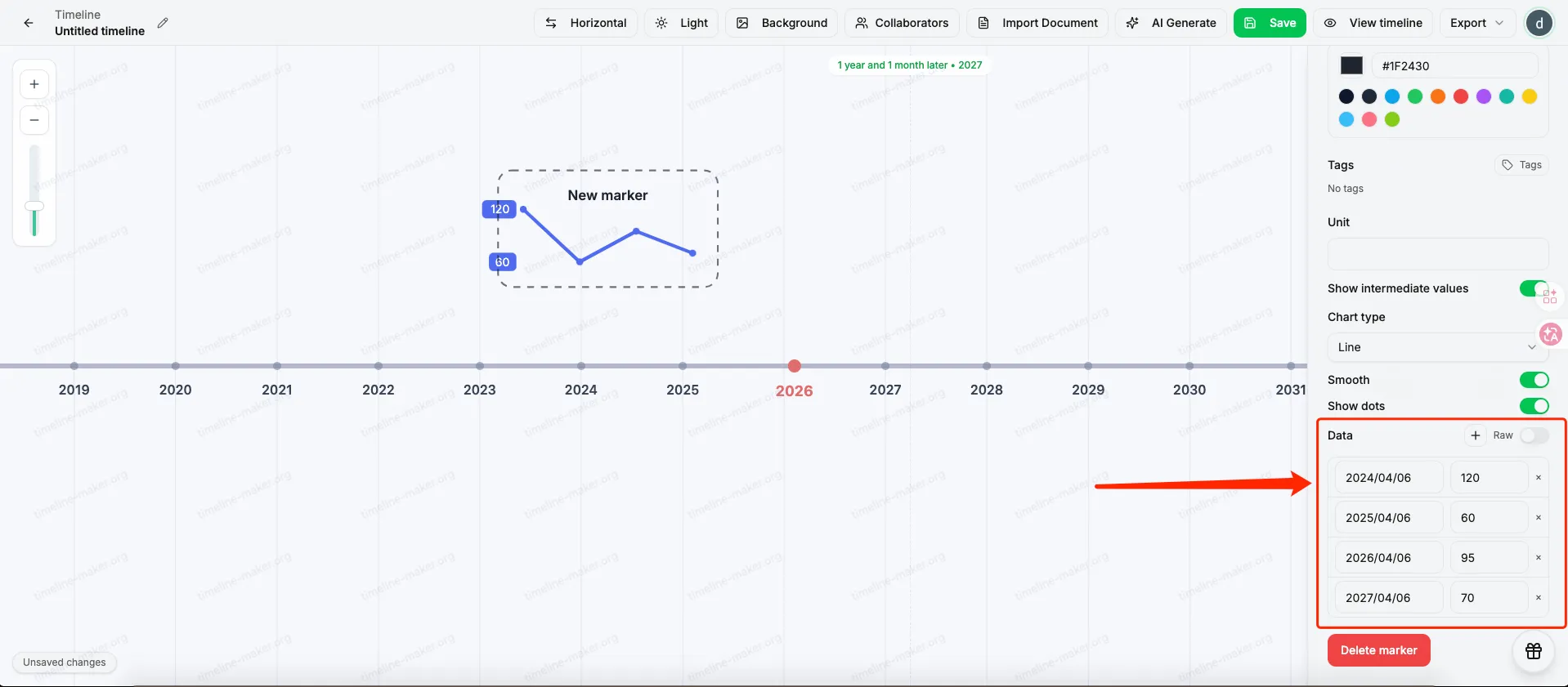 S12 - Stats data editing area in inspector