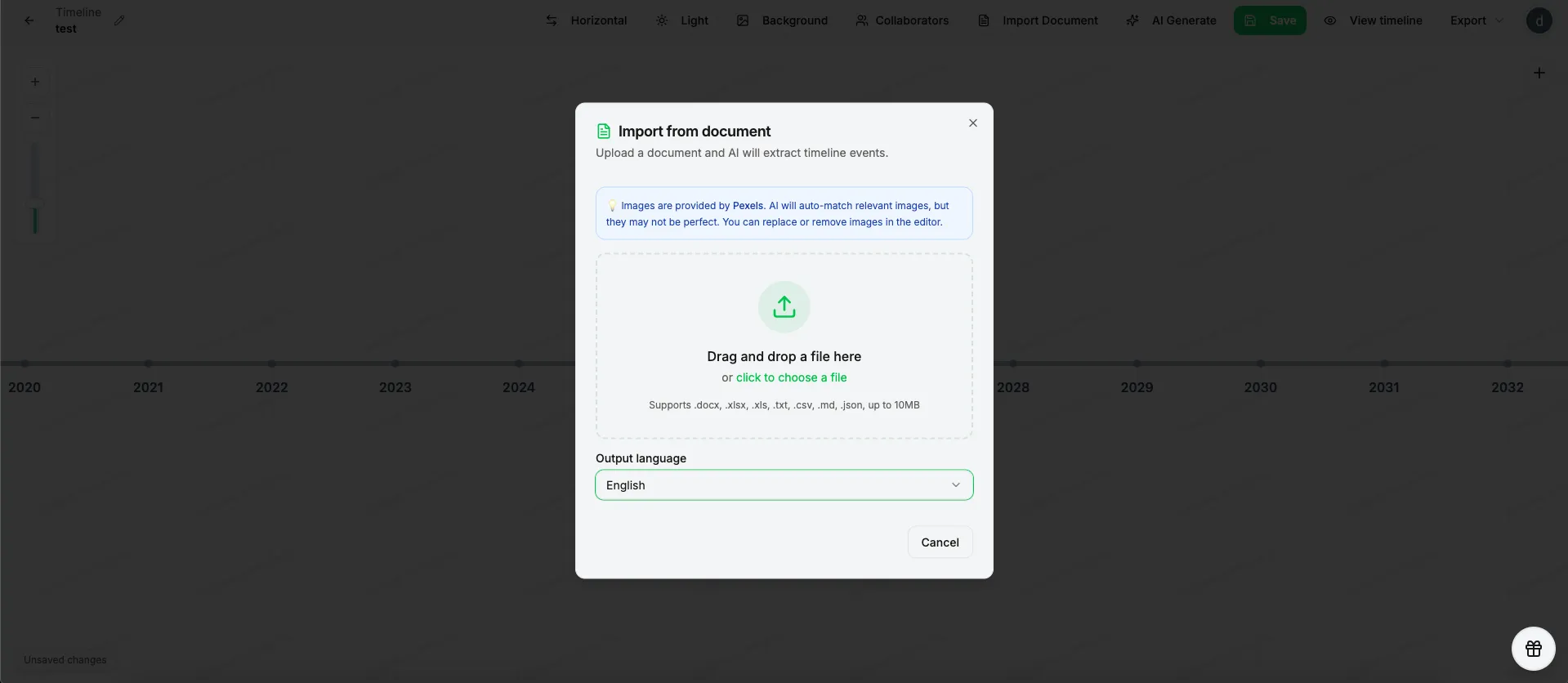 S28 - Document upload area